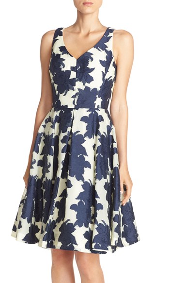 Floral Jacquard Dress