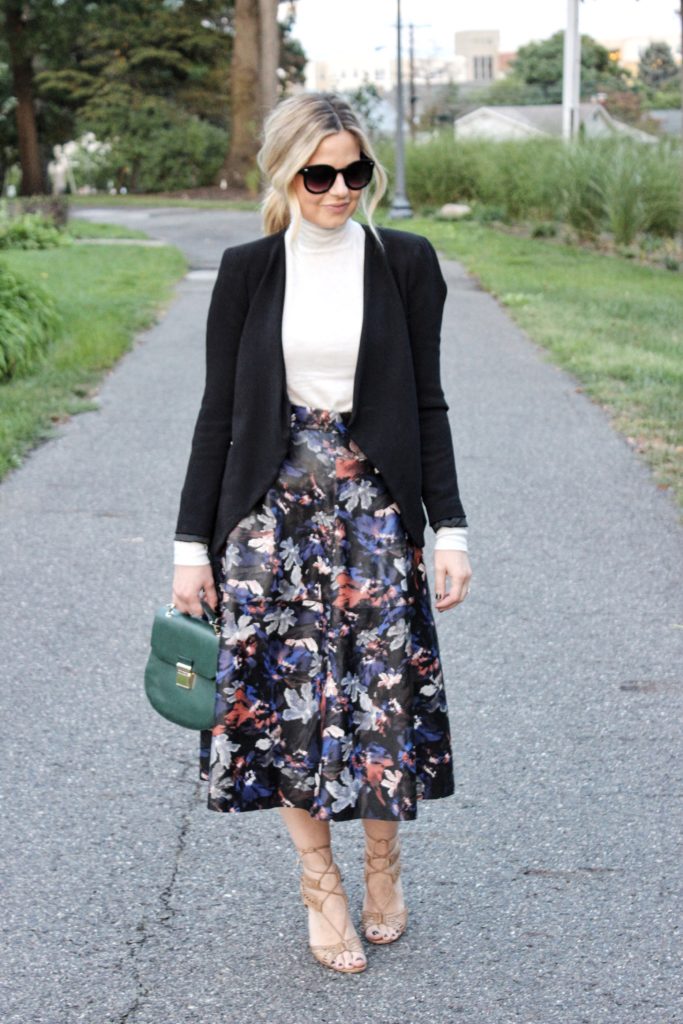 Midi Skirt and Turtleneck - The Fashionably Broke Teacher