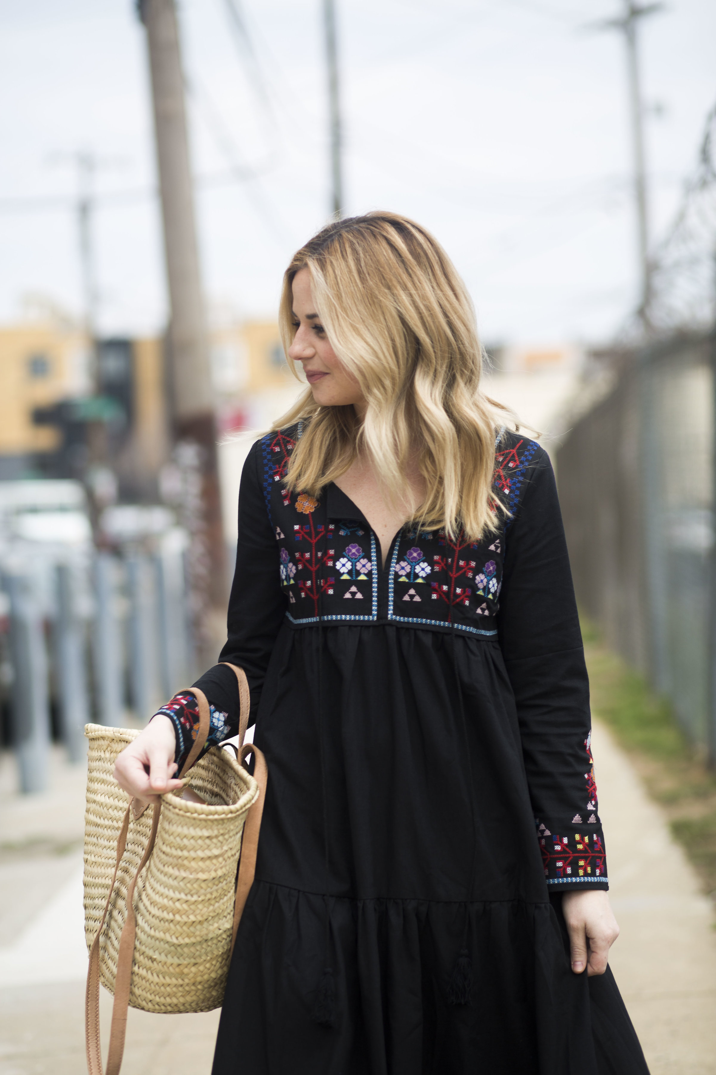 Embroidered Maxi Dress