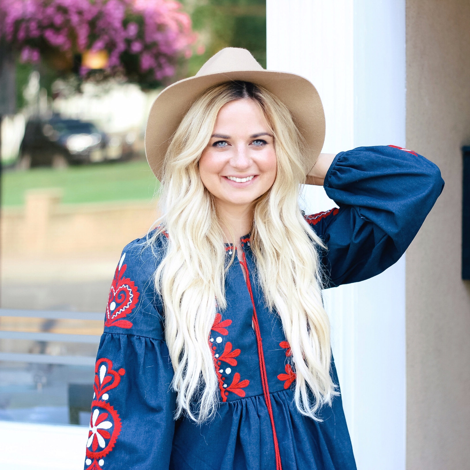 Embroidered Dress and Mules